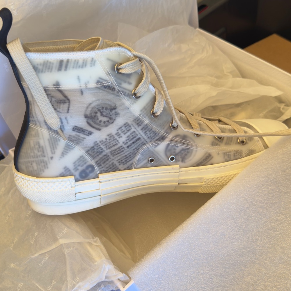Dior Translucent High-Top Boots - Cream and Black